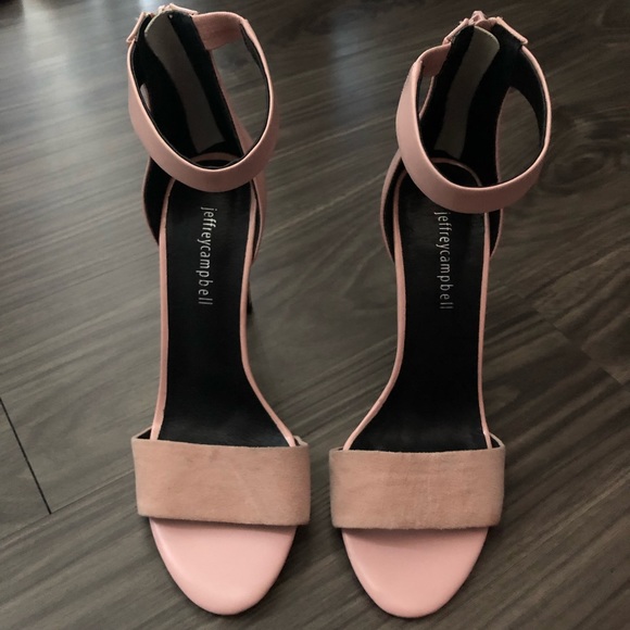 Jeffrey Campbell Pink Leather Heeled Sandals - Picture 2 of 6